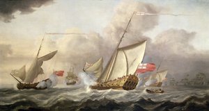 Kuninkaallinen jahti "Mary" vaihtamassa terveisiä, 1700-luku
